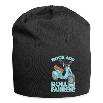 Bock auf Roller fahren Motorroller Scooter Outfit - Jersey-Beanie - Schwarz - Vorne