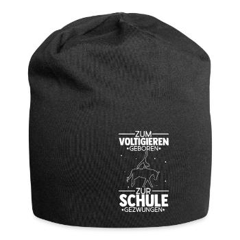 Voltigieren Reiten Pferd Spruch Reiter Reitverein - Jersey-Beanie - Schwarz - Vorne