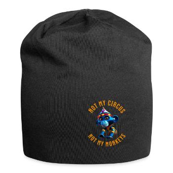 Not my circus not my monkeys. Nicht mein Zirkus. - Jersey-Beanie - Schwarz - Vorne