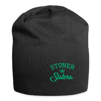 STONER SISTERS Weed 420 Girlfriend Gift For 2 - Jersey Beanie - black - Front
