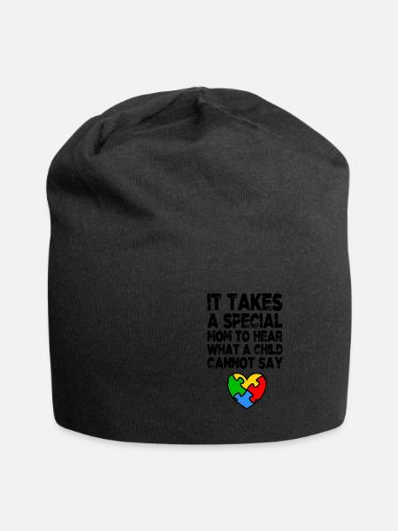 AUTISMUS SPECIAL MOM Autism Awareness Geschenk - Jersey-Beanie - Schwarz