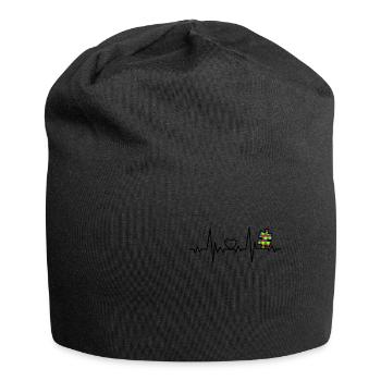 AUTISM HEARTBEAT Cadeau de sensibilisation à l'autisme - Bonnet en jersey - noir - Devant