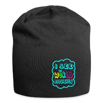 LE MONDE DE L'AUTISME EST DIFFÉRENT Cadeau pour les personnes autistes - Bonnet en jersey - noir - Devant