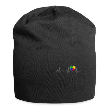 AUTISM HEARTBEAT Cadeau de sensibilisation à l'autisme - Bonnet en jersey - noir - Devant