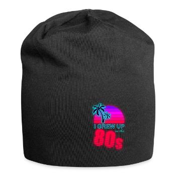 80er Retro 80er Outfir 80er Mottoparty 80er Jahre - Jersey-Beanie - Schwarz - Vorne