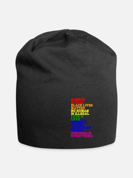 NO HUMAN IS ILLEGAL LGBT Pride Gay Pride Month - Jersey-Beanie - Schwarz
