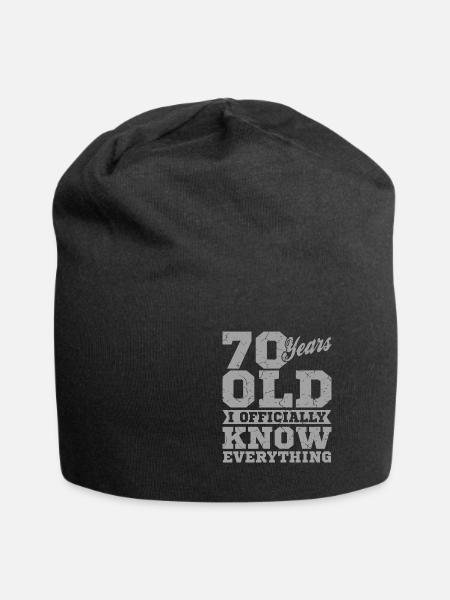 70 ANS VIEUX 70 anniversaire Grand-père Drôle - Bonnet en jersey - noir