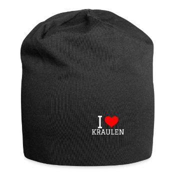 Nager en disant drôle J’aime ramper - Bonnet en jersey - noir - Devant