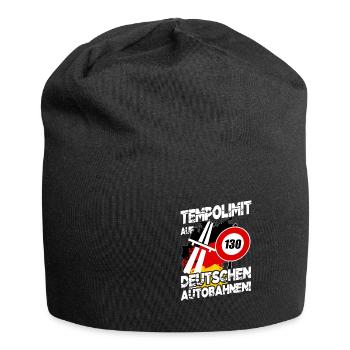 Autobahn Tempolimit Tempolimit Auf Deutschen - Jersey-Beanie - Schwarz - Vorne