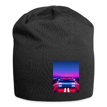 Vaporwave Esthétique Vintage Highway - Bonnet en jersey - noir - Devant