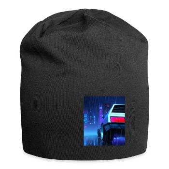 Vaporwave Esthétique Auto Night Rain - Bonnet en jersey - noir - Devant