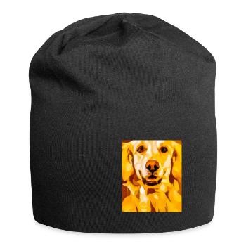 Golden Retriever Portrait Cubisme Chien - Bonnet en jersey - noir - Devant