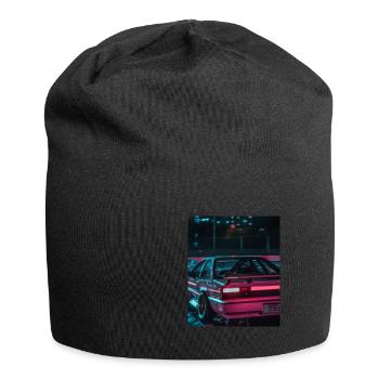 Vaporwave Aesthetic Synthwave Car - Jersey Beanie - black - Front