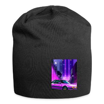 Vaporwave Esthétique Synthwave City - Bonnet en jersey - noir - Devant
