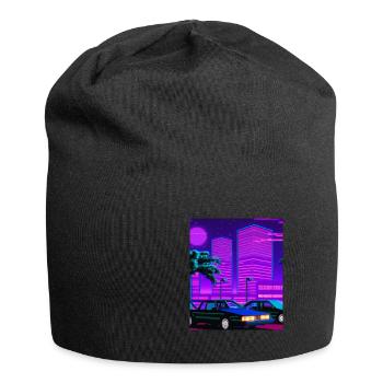 Vaporwave Esthétique Synthwave City - Bonnet en jersey - noir - Devant