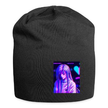 Pastel Esthétique Triste Anime Fille - Bonnet en jersey - noir - Devant