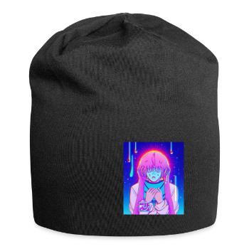 Pastel Esthétique Triste Anime Fille - Bonnet en jersey - noir - Devant