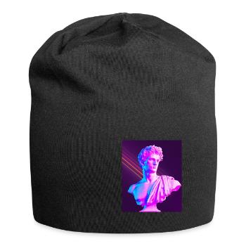 Vaporwave Statue Buste romain - Bonnet en jersey - noir - Devant