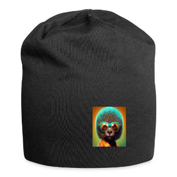 African Otter Pride Pop Art Black Afro Otter - Jersey Beanie - black - Front