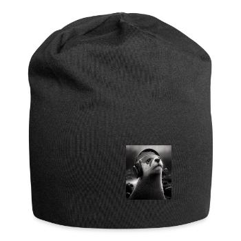 Musician Animal Pet Owners Otter Music Lover - Jersey Beanie - black - Front