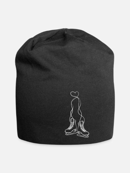 Eiskunstlauf-Geschenk Eislaufschuh - Jersey-Beanie - Schwarz