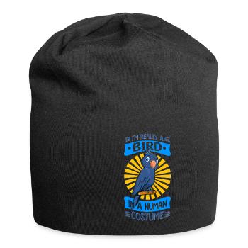 Papagei Sittich - Jersey-Beanie - Schwarz - Vorne