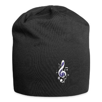 Clef music design note d'amateur de musique - Bonnet en jersey - noir - Devant