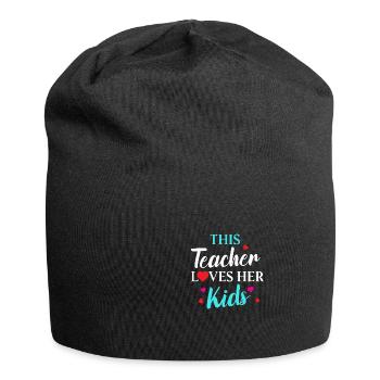 This Teacher Loves Her Kids teacher gifts - Jersey Beanie - black - Front