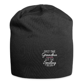 Grandma Let The Spoiling Begin Gift First Time - Bonnet en jersey - noir - Devant