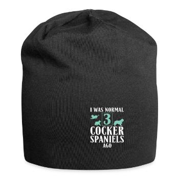J'étais normal 3 cockers il y a des Espagnols - Bonnet en jersey - noir - Devant
