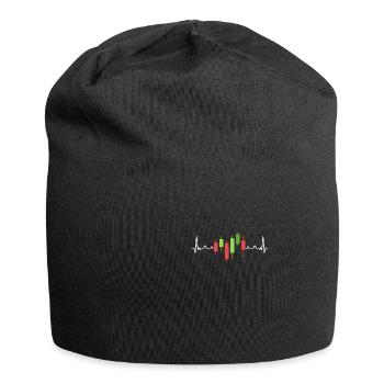 Aktieninvestor Heartbeat Handel investieren - Jersey-Beanie - Schwarz - Vorne