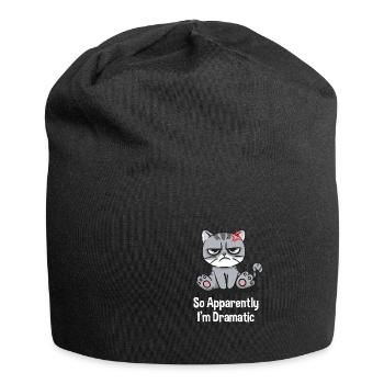 So apparently I'm dramatic funny sarka - Jersey Beanie - black - Front