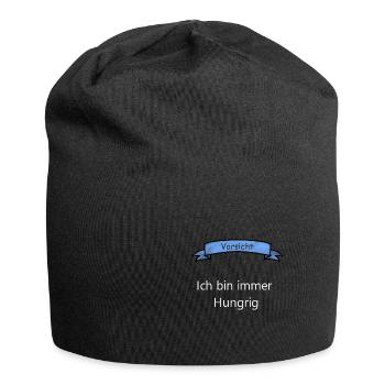 vorsicht Ich bin immer Hungrig - Jersey-Beanie - Schwarz - Vorne