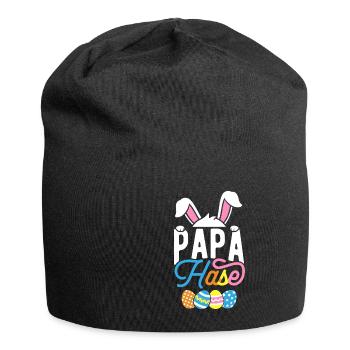 Papa Rabbit - Jersey Beanie - black - Front