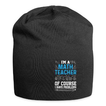 professeur de mathématiques - Bonnet en jersey - noir - Devant