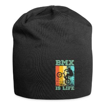 BMX is life BMX rider bike saut vélo - Bonnet en jersey - noir - Devant
