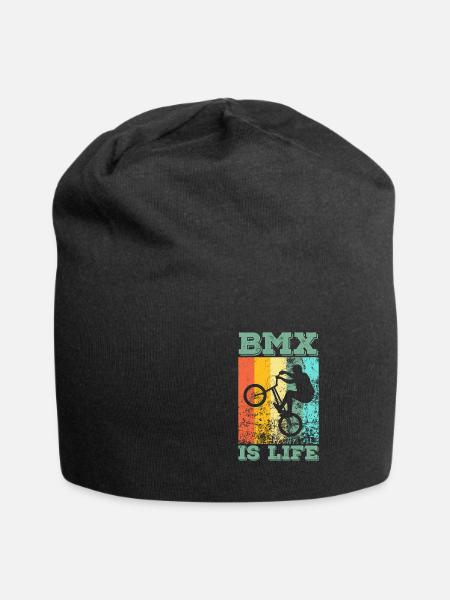 BMX is life BMX rider bike jump bicycle - Jersey-Beanie - Schwarz