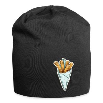 Sac de churros pâtisseries espagnoles Chères pâtisseries grasses - Bonnet en jersey - noir - Devant