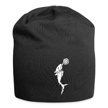 Hai mit Volleyball - Jersey-Beanie - Schwarz - Vorne