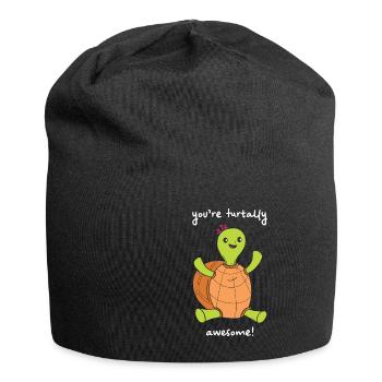 Vous êtes turtally génial Turtle Funny Animal Puns - Bonnet en jersey - noir - Devant