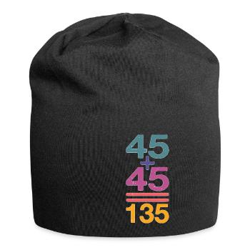 45 + 45 = 135 32 - Jersey-Beanie - Schwarz - Vorne