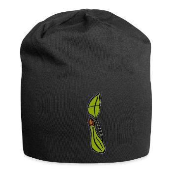 Fleischfressend Pflanze Fliegenfalle Kannenpflanze - Jersey-Beanie - Schwarz - Vorne