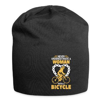 Frau Fahrrad bike Spruch Radsport - Jersey-Beanie - Schwarz - Vorne