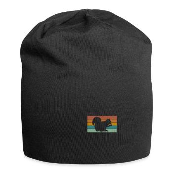 Eichhörnchen - Jersey-Beanie - Schwarz - Vorne