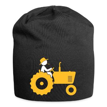 Landwirt auf Traktor - Jersey-Beanie - Schwarz - Vorne