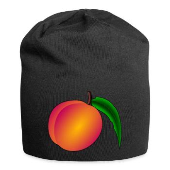 peach pfirsich veggie gemuese fruits16 - Jersey-Beanie - Schwarz - Vorne