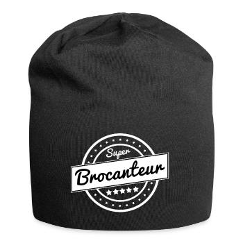 Super brocanteur - blanc - Bonnet en jersey - noir - Devant