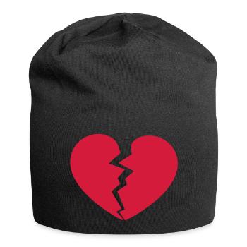 gebrochenes herz - Jersey-Beanie - Schwarz - Vorne