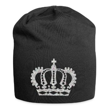 krone crown koenig king castle schloss tower burg2 - Jersey-Beanie - Schwarz - Vorne