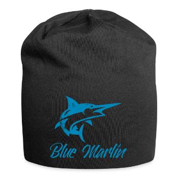 Angler - Angelsport - Blue Marlin - Geschenk - Jersey-Beanie - Schwarz - Vorne